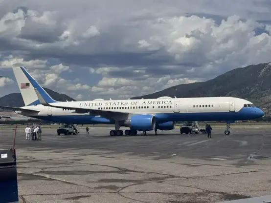 Air Force 2 at Bert Mooney Airport in Butte, Montana
Photo: Tommy O/Townsquare Media
