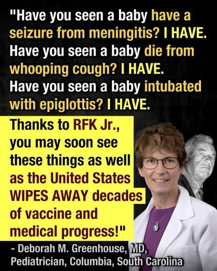 Historical Context of Vaccine Progress: The phrase "decades of vaccine and medical progress" highlights the significant public health achievements that have virtually eradicated or drastically reduced the incidence of many childhood diseases. Vaccines are considered one of the greatest public health interventions in history. Concerns about RFK Jr.'s Stance: She directly attributes the potential reversal of this progress to RFK Jr. This implies that she views his positions or statements on vaccines as undermining scientific consensus and potentially leading to a resurgence of these diseases. Warning of Future Consequences: The dramatic warning "you may soon see these things as well" is a call to action, urging people to consider the potential societal cost of moving away from established vaccine practices
