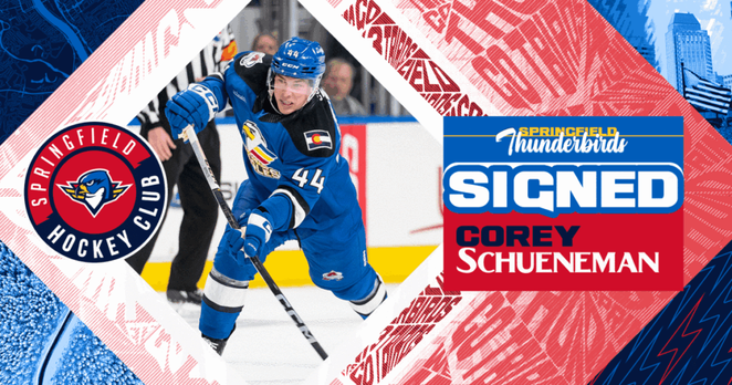 Springfield Thunderbirds | Blues Sign D Corey Schueneman to One-Year,…