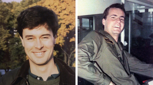 Photographs of the two pilots, caption ‘The MoD initially blamed the two special forces pilots for the crash — Flight Lieutenants Jonathan Tapper, left, and Richard Cook — but later withdrew the claim’
