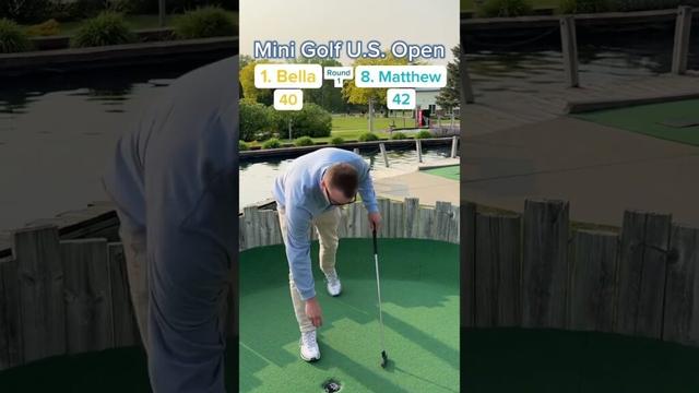 2025 Mini Golf U.S. Open Round 1 1. Bella vs 8. Matthew (Holes 17-18) #golf #minigolf #usopen #viral