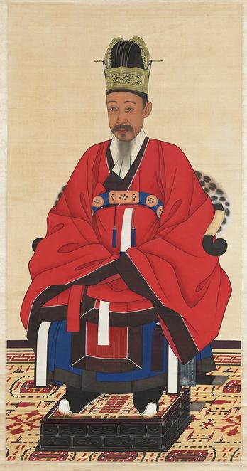 Silk painting of Heungseon Daewongun, now in the collection of the National Museum of Korea, created by an unknown artist circa 1869. It is designated a Treasure of Korea.