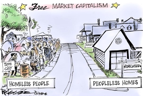 Free Market Capitalism
Homeless People vs Peopleless Homes