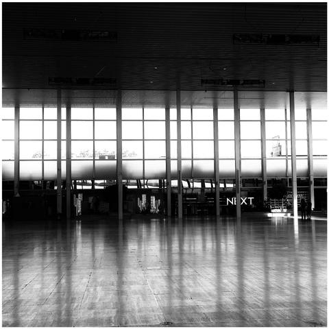 High contrast mono shot inside MK shopping centre.