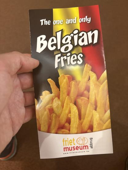 a flyer from the belgian friet museum in Brugge