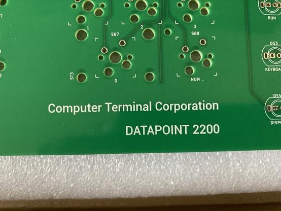 Closeup of the Datapoint branding.