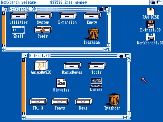 Amiga Workbench 1.3.3, Bildschirmabzug