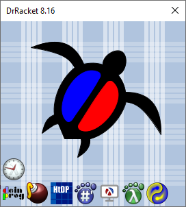 DrRacket splash screen Easter egg (Hawaiian turtle)