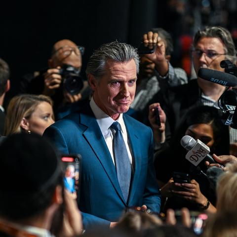 Gov. Gavin Newsom of California has made little secret of his interest in running for president, and the speech was filled with the trappings of an address by a White House candidate.