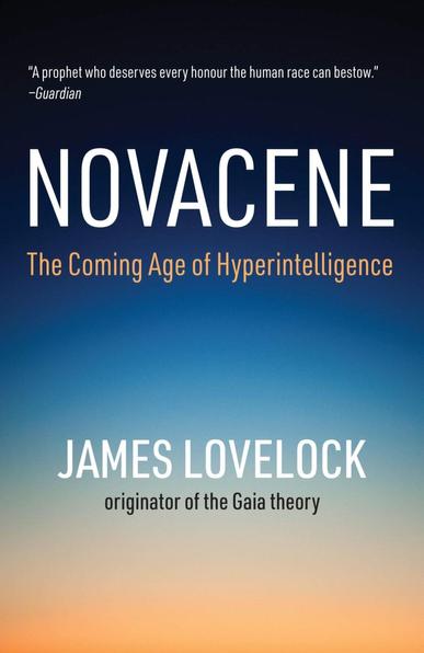 The front cover of James Lovelock's "Novacene".