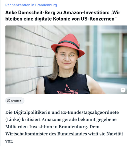 Screenshot des Artikel-Beginns mit Foto von mir mit rotem Hut u noch längeren Haaren (ist paar Jahre alt).