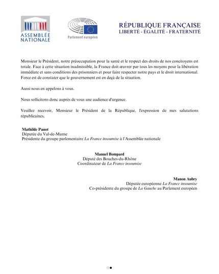 intégralité de la lettre adressée à Emmanuel Macron - page 2