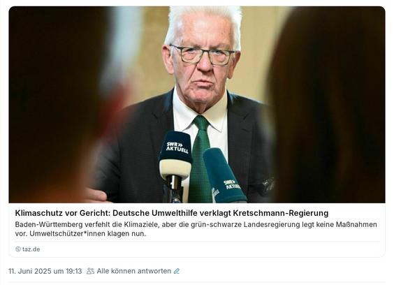 Kretschmann ignoriert Klimaziele