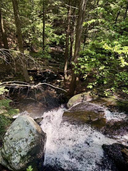 Looking down from top of first photo’s falls as it drops over edge