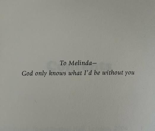 To Melinda—God only knows what I'd be without you