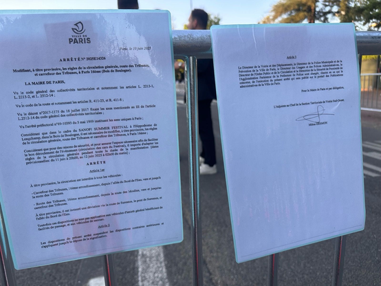 Décret actant la fermeture des voies.