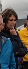 Danni Smith doing her best Dr. Evil 'impression'