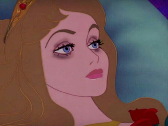 insomniac sleeping beauty.

rings under eyes.