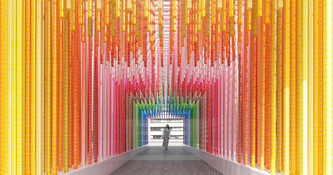 emmanuelle moureaux visualizes a century with '100 colors path' in tokyo