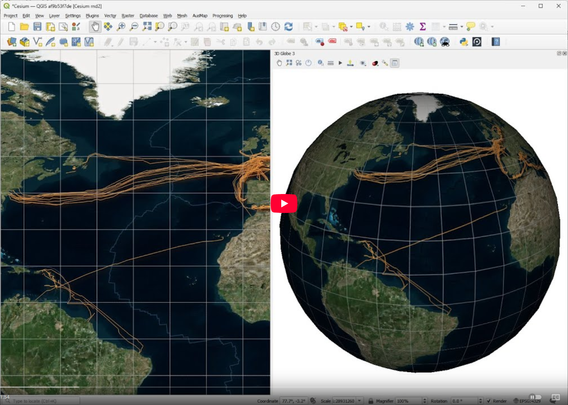 QGIS 3D Globe YouTube