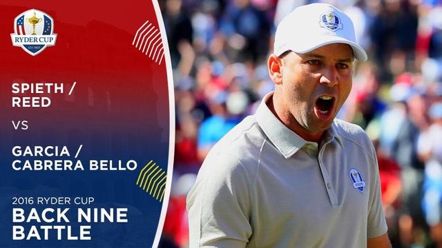 Garcia & Cabrera Bello vs Reed & Spieth | Back Nine Battle | 2016 Ryder Cup