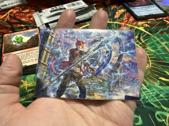 A Magic the Gathering art card from the Final Fantasy Magic set of G’raha from FFXIV, signed by the artist Yasunari Hirasaka