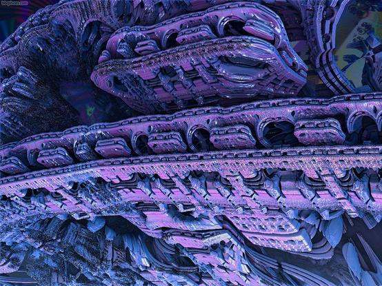 Purple gothic mandelbulb arches