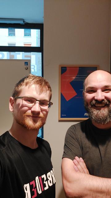 Selfie of myself and Mirza, elected secretary of Prosa workers union