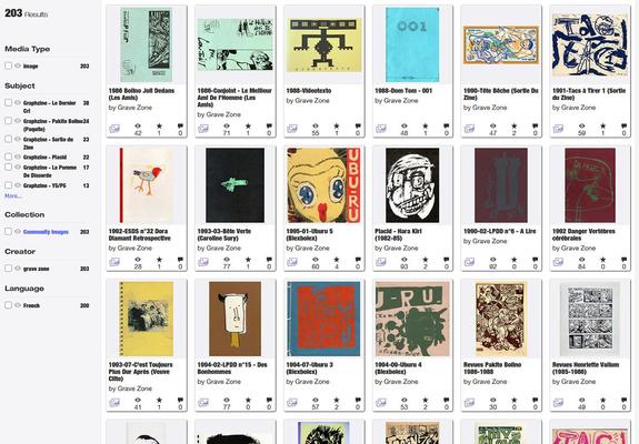 capture d'écran du site archive.org, à la page qui rassemble toutes les contributions d'Eric Heilmann. On y voit 18 dossiers sur les 203 qu'il y a postés.