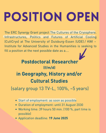 Yellow graphic with the most important information about the job advertisement