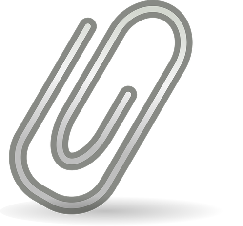image d'une trombone, icône de la pièce jointe
