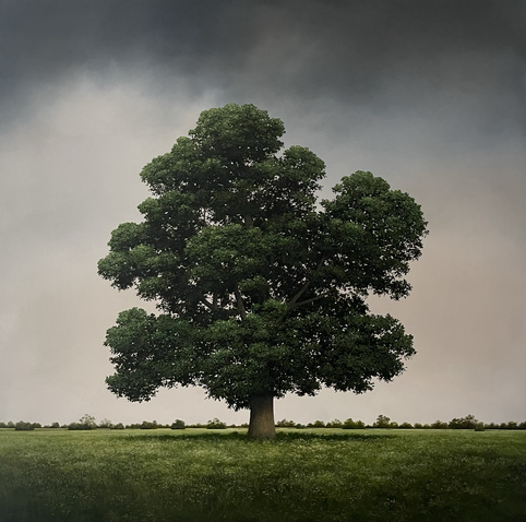 Painting of a solitary tree.