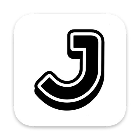 A capital J corresponding to the Journelly icon