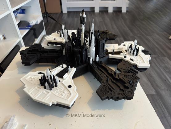 The model fully assembled