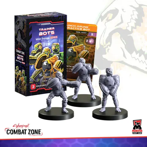 Trainer Bots includes robotic Gonks for your Wild Things gang in Cyberpunk Combat Zone.