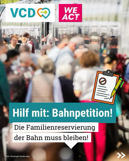 Hilf mit: Bahnpetition! Die Familienreservierung der Bahn muss bleiben!