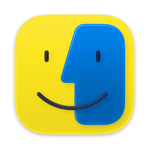 New finder icon but yellow/blue to look like original ENA's face