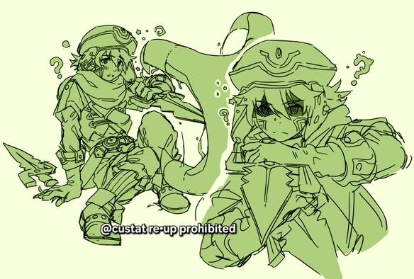 Sketches of Kite suffering from confusion 
.hack//
