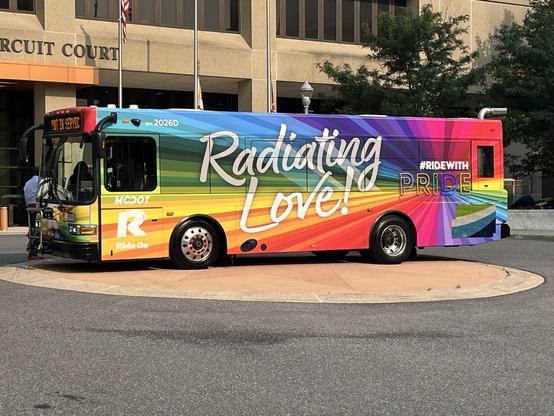 image of the pride bus