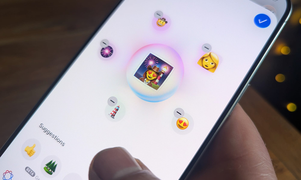 iOS 26's new Genmoji UX in action within the new developer beta.