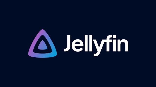 The Jellyfin media server logo on a dark blue background.
