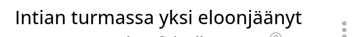 Intian turmassa yksi eloonjäänyt