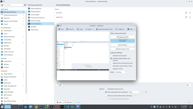 KDE and Kubuntu Virtual Desktops settings