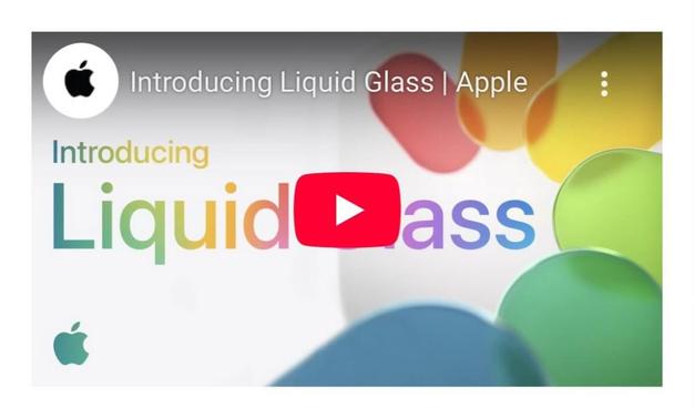 In an unfortunate thumbnail, the YouTube play button obscures some of the letter of the phrase “Liquid Glass” such that it seems to say “Liquid Ass”