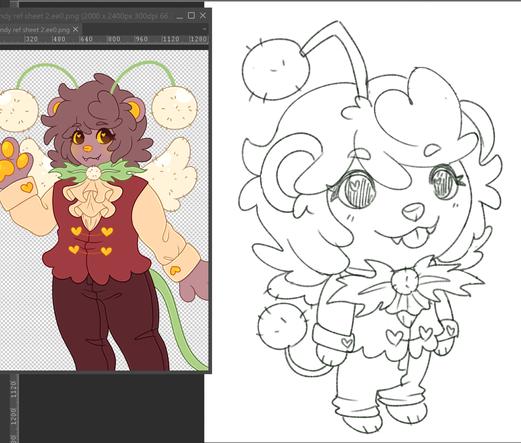 my mascot fursona dandy in the reddit icon style