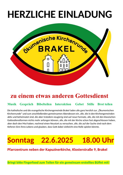 Plakat zur Ökumenischen Kirchenrunde am 22.06.2025