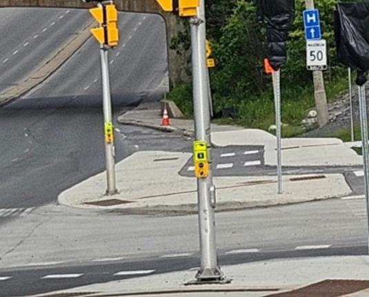 A tiny bit of bike infrastructure that then dumps you back into zero infrastructure just before a very steep climb.