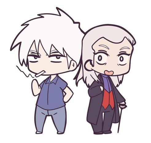 washizu and akagi chibis