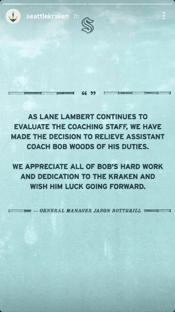 Bob Woods has been fired