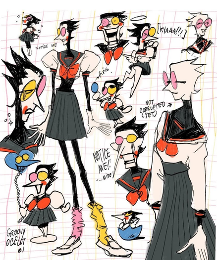 spamton as a schoolgirl drawings. 2021